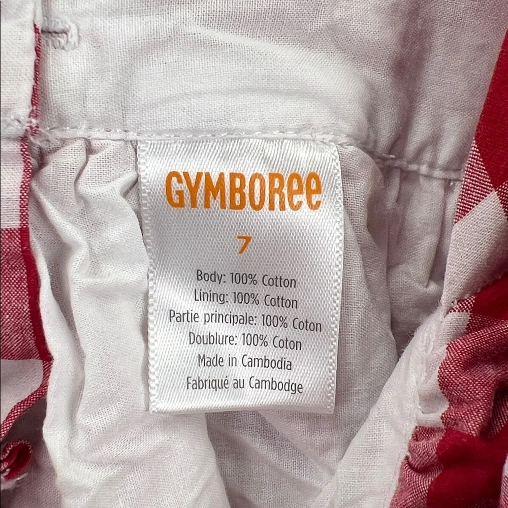 Gymboree - Size 7 - Girls Dress - Red and White Plaid - Picnic - Sleeveless